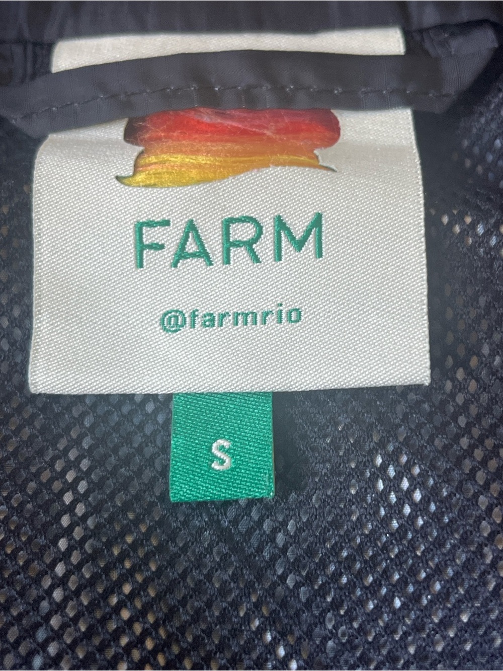 FARM Rio Black Bomber Jacket with Multicolor Tropical Accents - Picture 3 of 6
